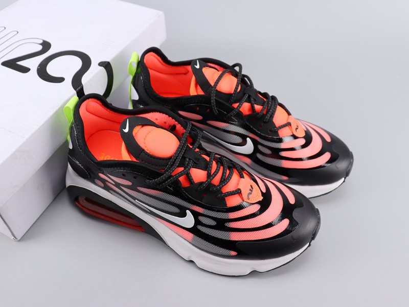 Women Nike Air Max 200 Black Orange White Shoes - Click Image to Close